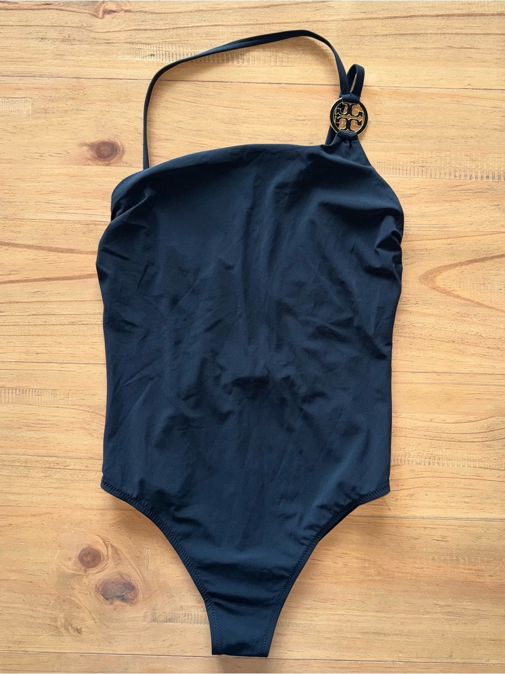 Tory Burch One-Shoulder Black One Piece Swimsuit Woman’s Size M